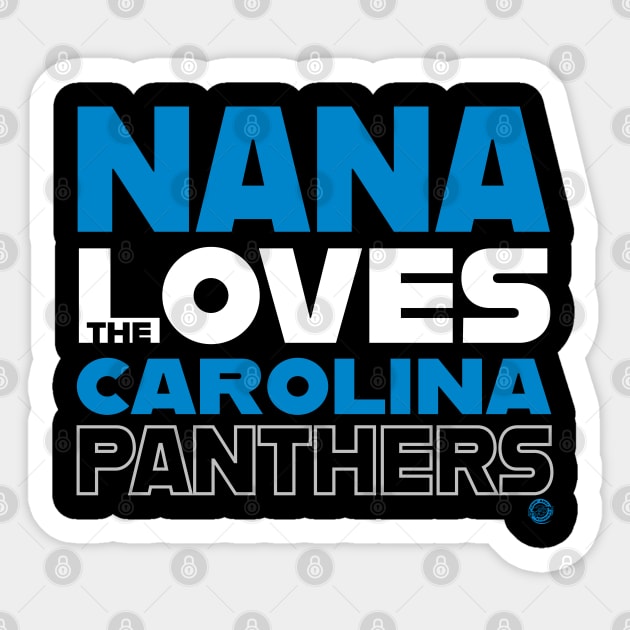 Nana Loves the Carolina Panthers Sticker by Goin Ape Studios